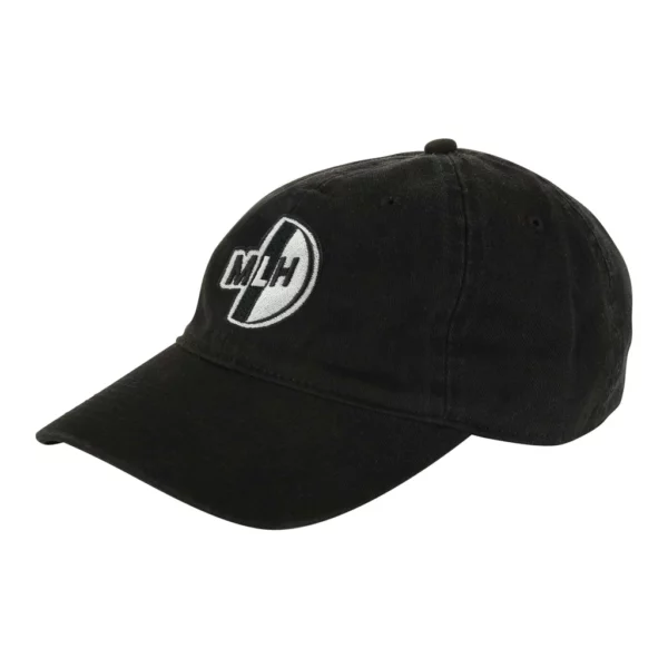 Black Cap Embroidered Black & White MLH Logo